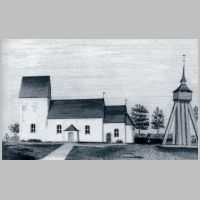 Moheda kyrka, 1889 Moheda kyrka - Erik Ihrfors Smolandia Sacra (teckning), photo Christer Nielsen, flickr.jpg